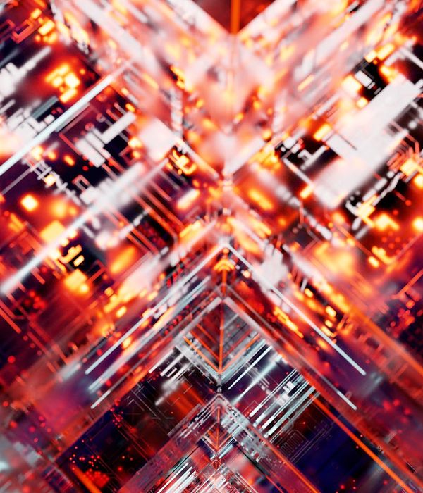 artificial intelligence neural network visualization with data processing nodes